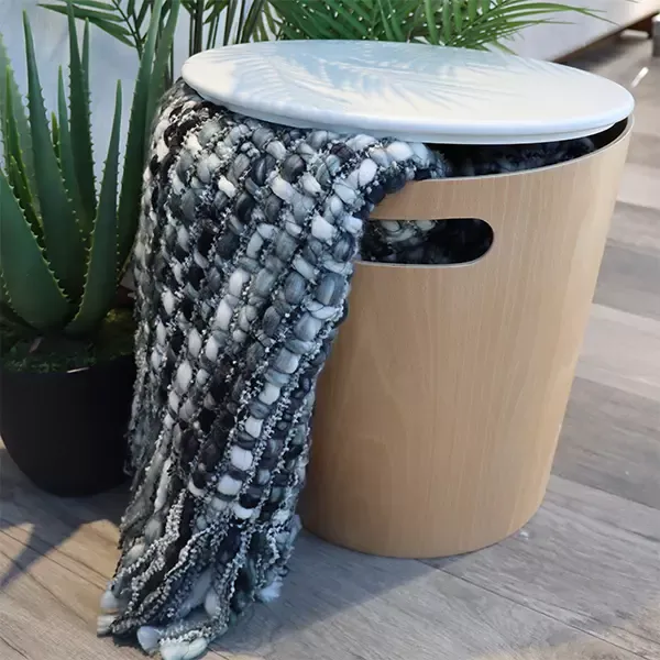 Nova Home Sharko Handmade Knitted Throw Blanket - Black product thumbnail 2