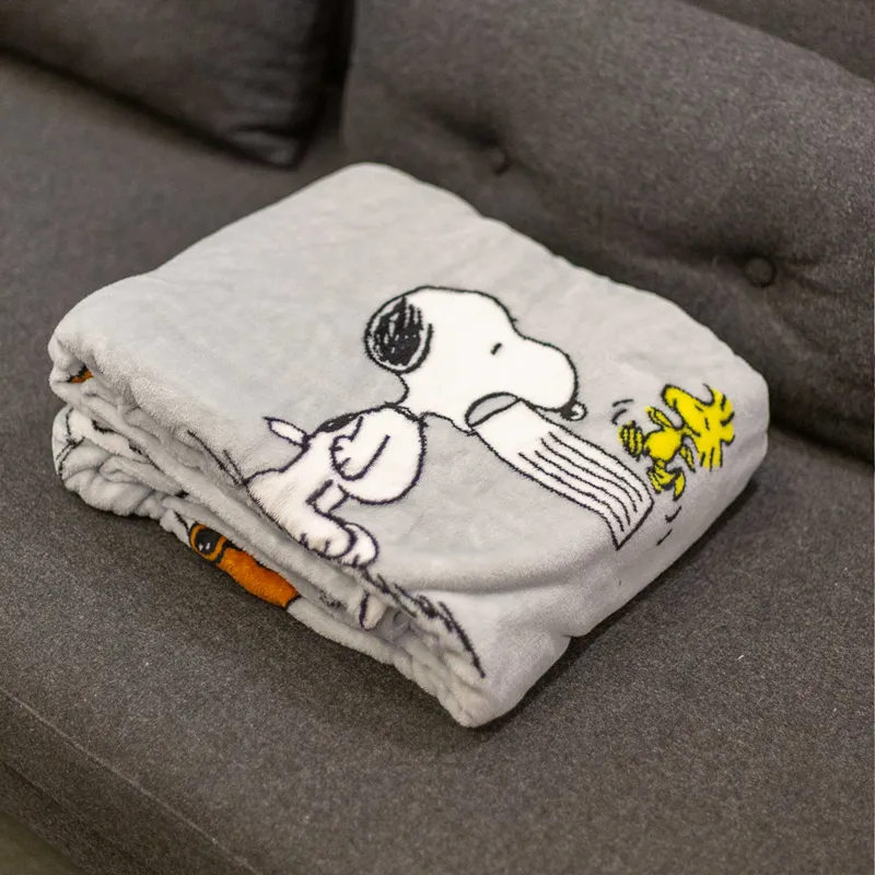 Kanguru Snoopy Blanket With Sleeves - 140x180 Cm - Grey product thumbnail 3