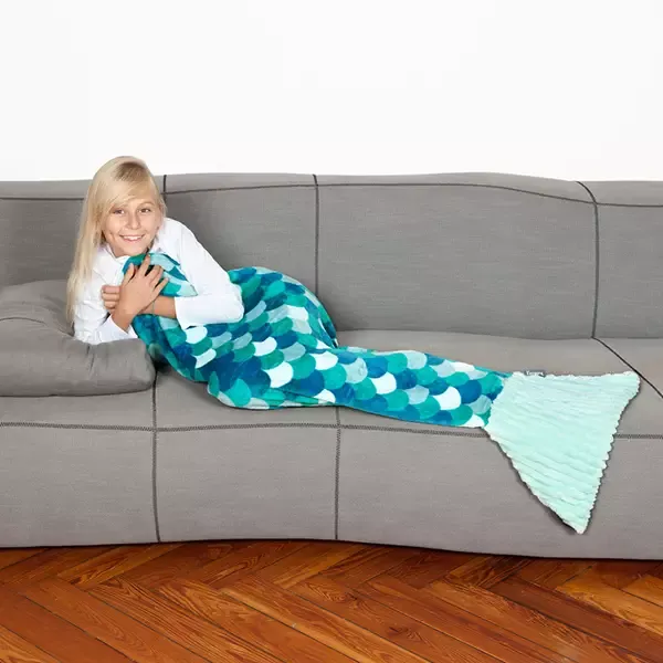 Kanguru Kids' Blanket Mermaid 135cm - Turquoise product thumbnail 2