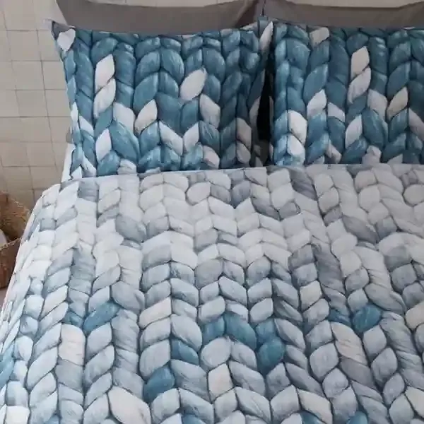 Bedding House Warmly Duvet Cover Set - 100% Cotton - Navy (Available in sizes) product thumbnail 2
