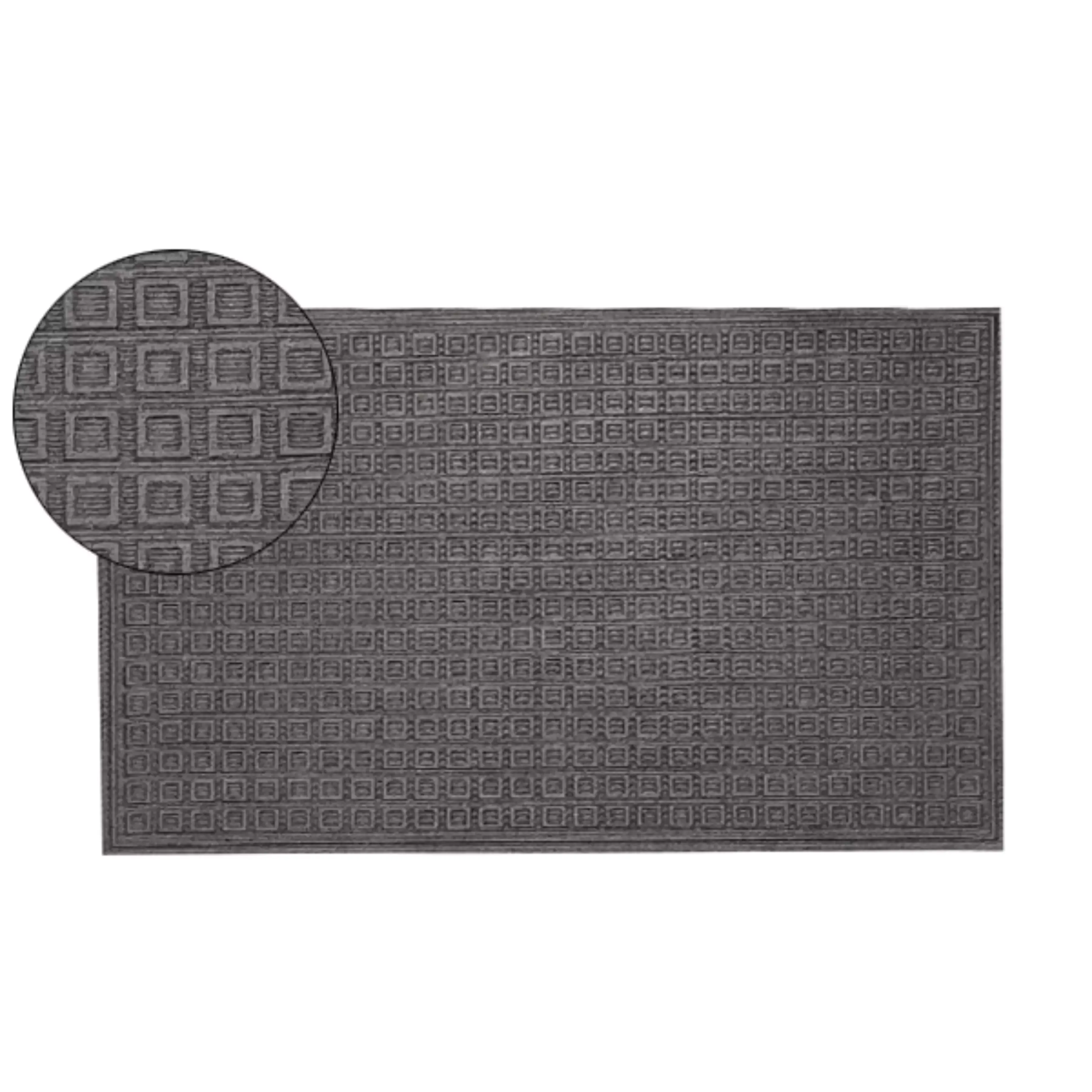 Nova Home Blocks Outdoor mat W & Rubber Backing - 45x75 cm - Charcoal product thumbnail 4