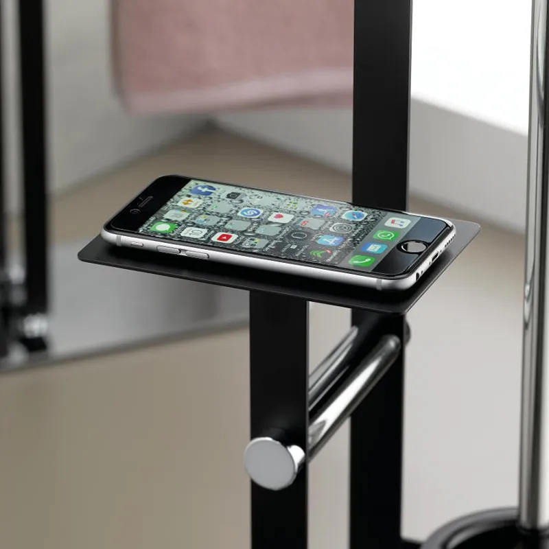 Kela Sirius Free-standing Toilet Set with Paper Holder - Chrome/Black product thumbnail 3