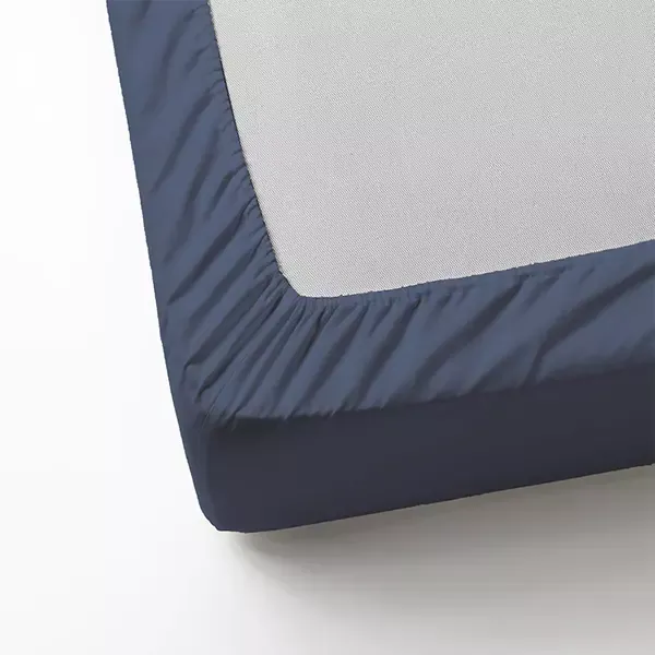 Nova Home "MicroBasic" Fitted Sheet Set - 2 Pcs - Twin - Blue product thumbnail 2