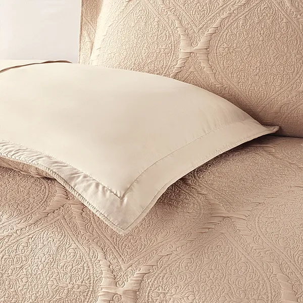 Nova Home Flosway Jacquard Bed Spread Set - 3pcs - King & Super King - Beige product thumbnail 10
