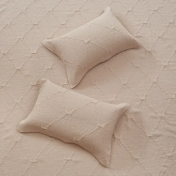 Nova Home Flosway Jacquard Bed Spread Set - 3pcs - King & Super King - Beige product thumbnail 7