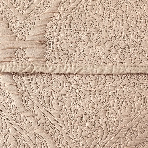 Nova Home Flosway Jacquard Bed Spread Set - 3pcs - King & Super King - Beige product thumbnail 9