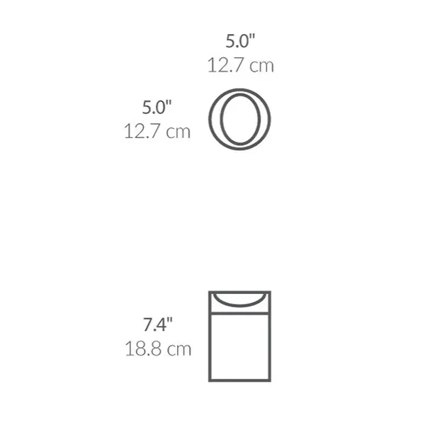 Simplehuman TableTop Trash Bin - Stainless steel - 1.5 Liter - White product thumbnail 4