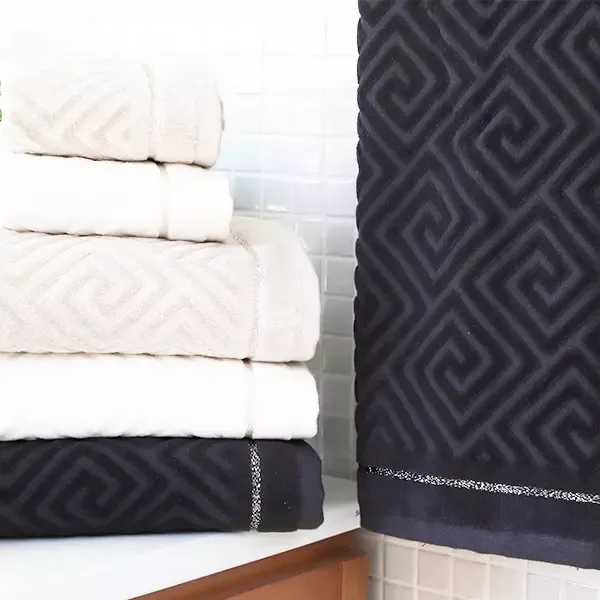 Nova Home Versace Towel, 100% Cotton, 50x90 cm - Cream product thumbnail 2