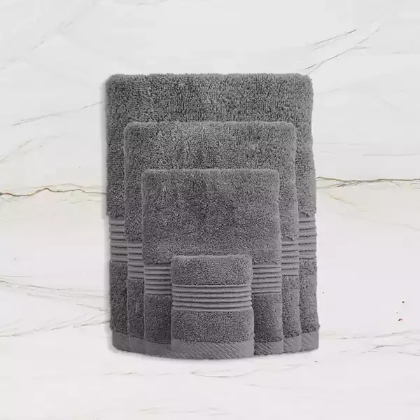 Nova Home "Pretty Collection" Towel - 100% Cotton, 70x140 cm - Charcoal product thumbnail 4