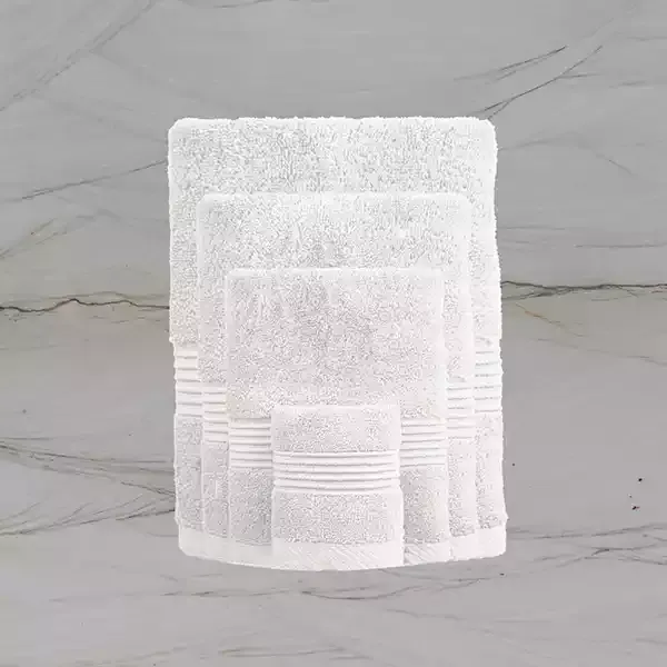 Nova Home "Pretty Collection" Towel - 100% Cotton, 40X60 cm - White product thumbnail 4