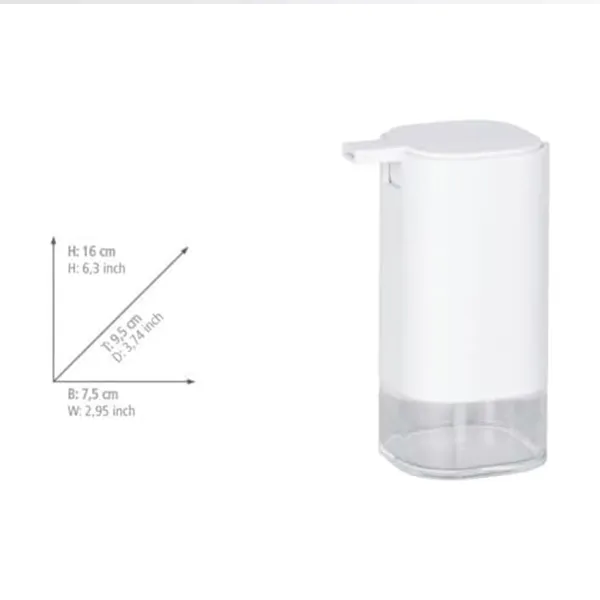 Wenko Oria Acrylic Liquid Soap Dispenser - 360 ML - White product thumbnail 3