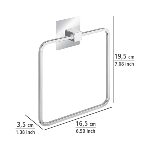 Wenko Quadro Turbo-Loc Towel Ring product thumbnail 2