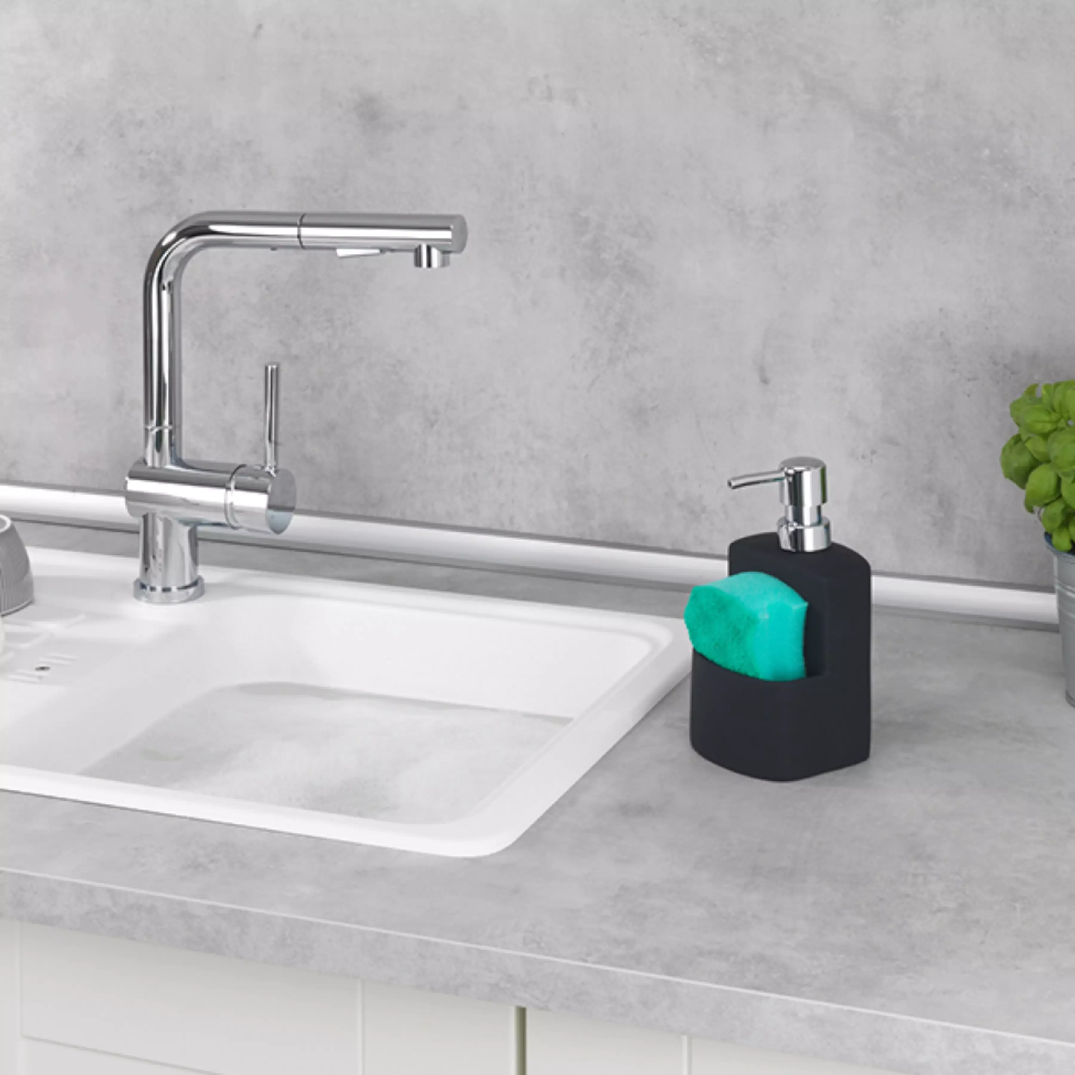 Wenko Festival Liquid Soap Dispenser - Black product thumbnail 4