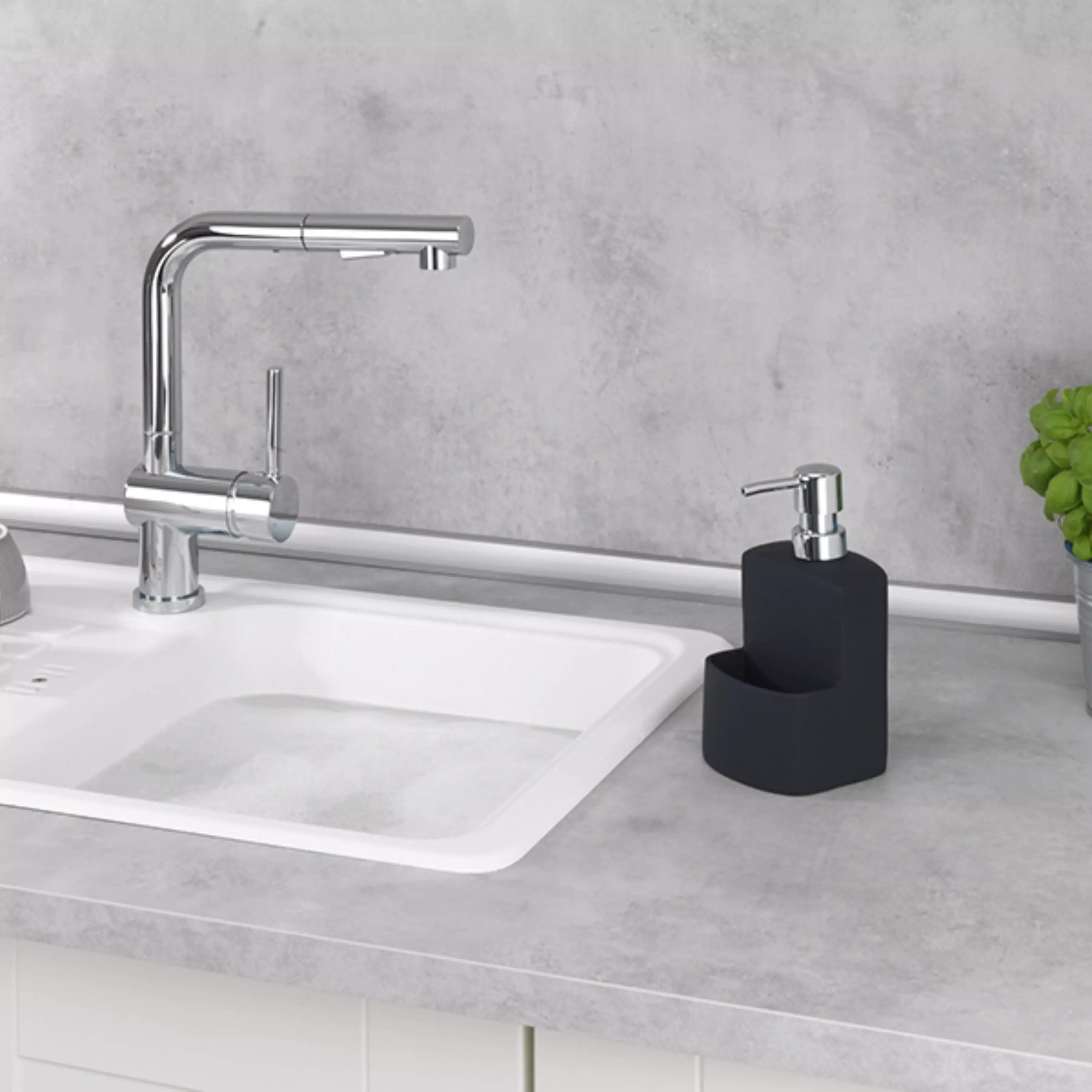 Wenko Festival Liquid Soap Dispenser - Black product thumbnail 5