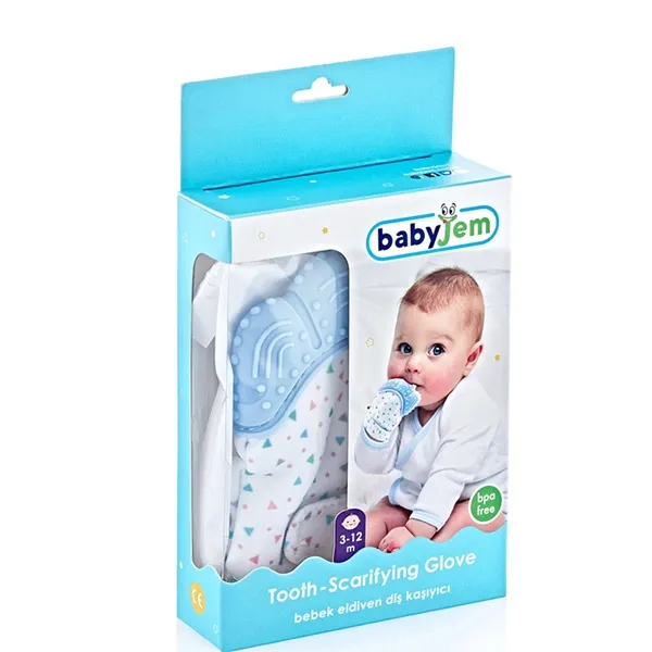 Babyjem Butterfly Baby Gloves Teether - Blue product thumbnail 2