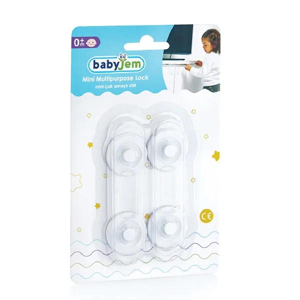Babyjem Mini Multipurpose Lock - 2pcs - White product thumbnail 3