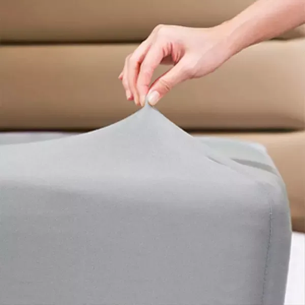 Nova Home "Jersey" Fitted Sheet Set - 100% Cotton - Grey product thumbnail 3