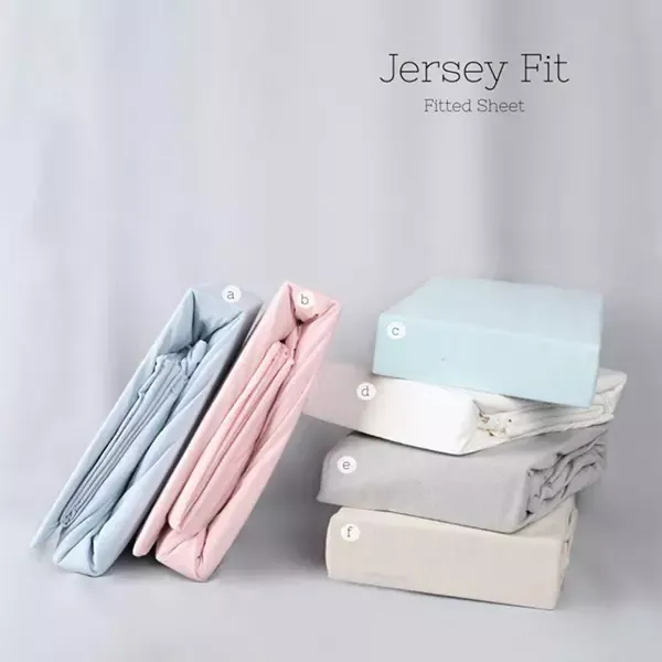 Nova Home "Jersey" Fitted Sheet Set - 100% Cotton - 3 Pcs - Queen - Blue product thumbnail 2