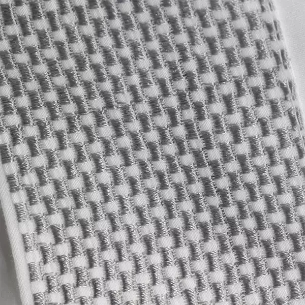 Nova Home Soft Embroidery Duvet Cover Set - 100% Cotton, 400 Thread - King & Super King - 7 Pcs - White & Grey product thumbnail 9