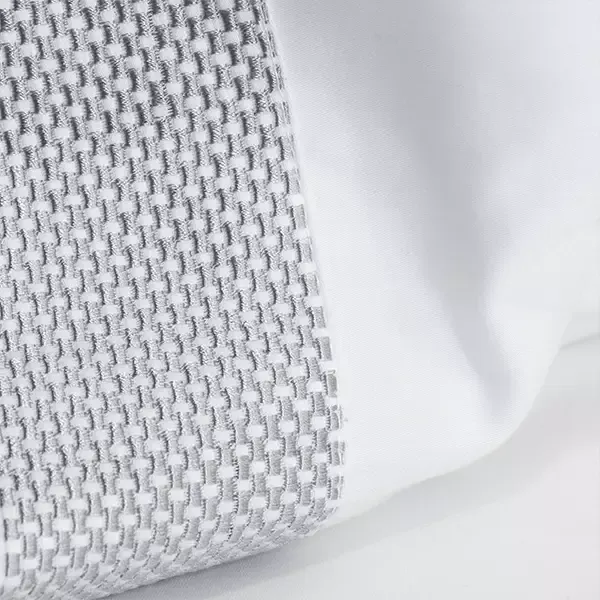 Nova Home Soft Embroidery Duvet Cover Set - 100% Cotton, 400 Thread - King & Super King - 7 Pcs - White & Grey product thumbnail 13