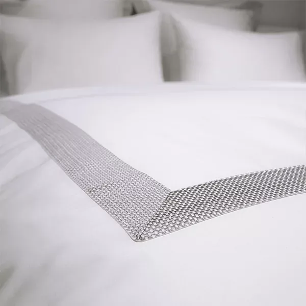 Nova Home Soft Embroidery Duvet Cover Set - 100% Cotton, 400 Thread - King & Super King - 7 Pcs - White & Grey product thumbnail 14