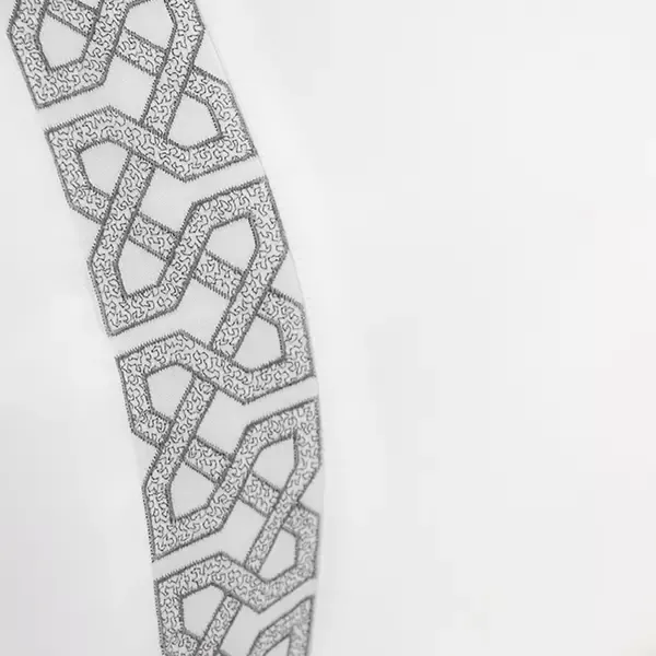 Nova Home Versace Embroidery Duvet Cover Set - 100% Cotton, 400 Thread - King & Super King - 7 Pcs - White & Grey product thumbnail 5