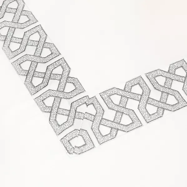 Nova Home Versace Embroidery Duvet Cover Set - 100% Cotton, 400 Thread - King & Super King - 7 Pcs - White & Grey product thumbnail 6