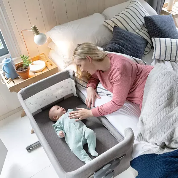 Joie Roomie Baby Bed - Foggy Gray - Grey product thumbnail 10