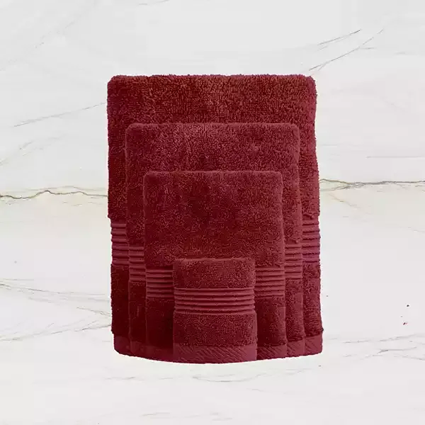 Nova Home "Pretty Collection" Towel - 100% Cotton, 100x150 cm - Burgandy product thumbnail 3