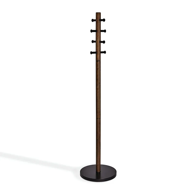 Umbra Pillar 8 Hooks Coat Rack – Black/Walnut product thumbnail 4