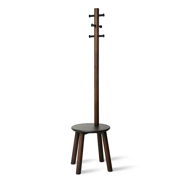 Umbra Pillar Stool and Coatrack - Black & Walnut product thumbnail 3