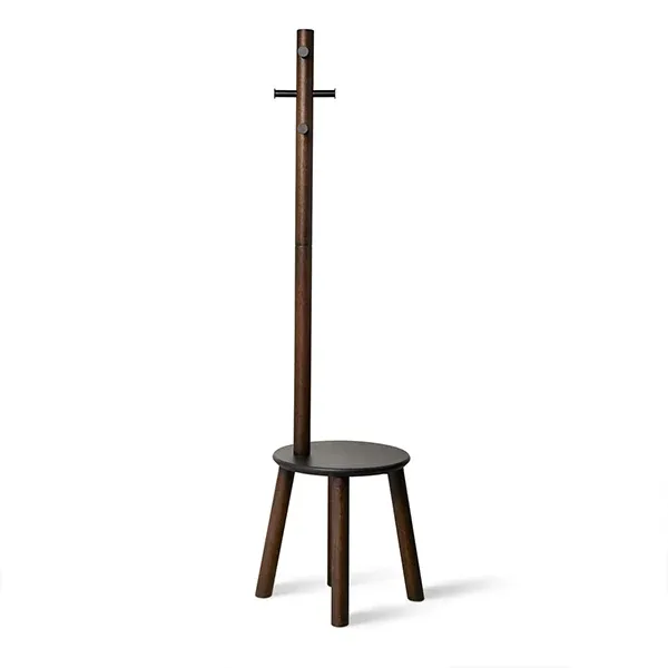 Umbra Pillar Stool and Coatrack - Black & Walnut product thumbnail 2