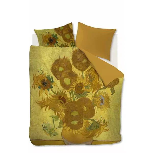 Van Gogh Tournesol Duvet Cover Set - 100% Cotton Satin, 220 Thread Count - King & Super King - 3 Pcs - Yellow product thumbnail 3