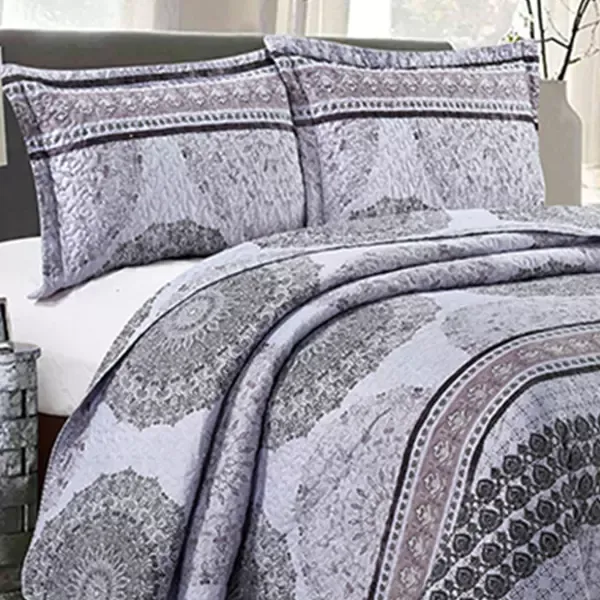 Nova Home "Kaya" Bed Spread Set - 4 Pcs, King - Purple product thumbnail 2