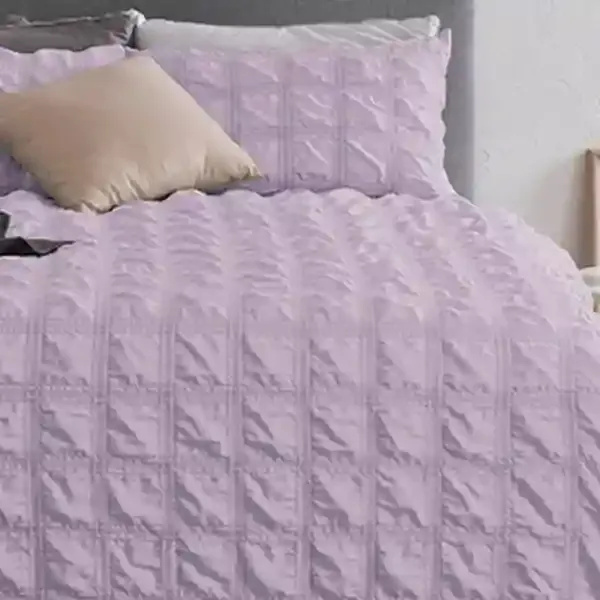 Nova Home Kallan Special Textured Plain Comforter Set - 3 Pcs, Single & Twin- Purple product thumbnail 2