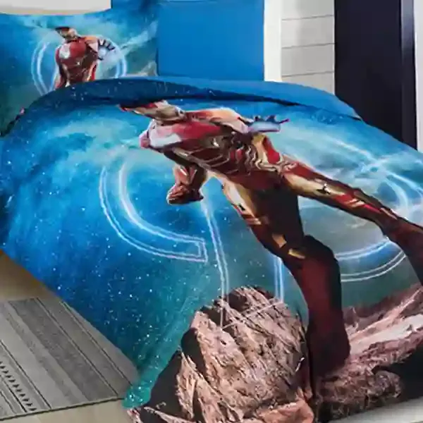 Nova Home Iron Man Kid's Comforter Set - Single & Twin - 4 Pcs - Blue product thumbnail 2