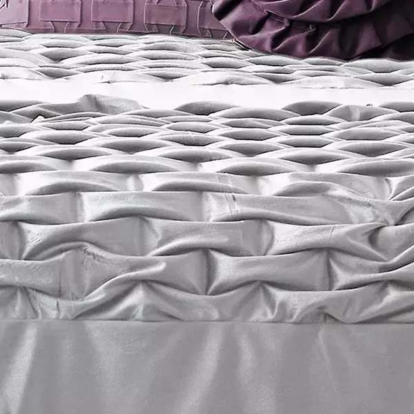 Manterol Nest Velvet To Sherpa Winter Comforter Set - 3 Pcs - King & Super King - Grey (047 - 12) product thumbnail 3