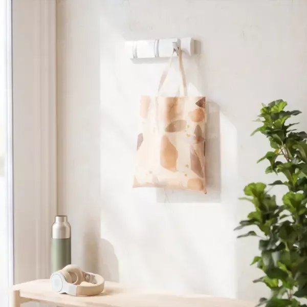 Umbra Flip 3 Hooks Wall Rail - White product thumbnail 2
