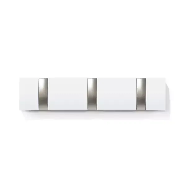 Umbra Flip 3 Hooks Wall Rail - White product thumbnail 4