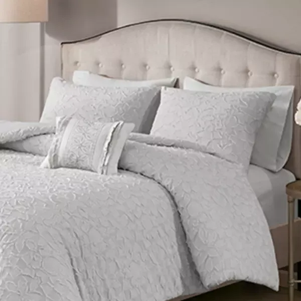 Nova Home Florence Jacquard Cotton Comforter Set - 7 Pcs - King & Super King - Grey product thumbnail 2