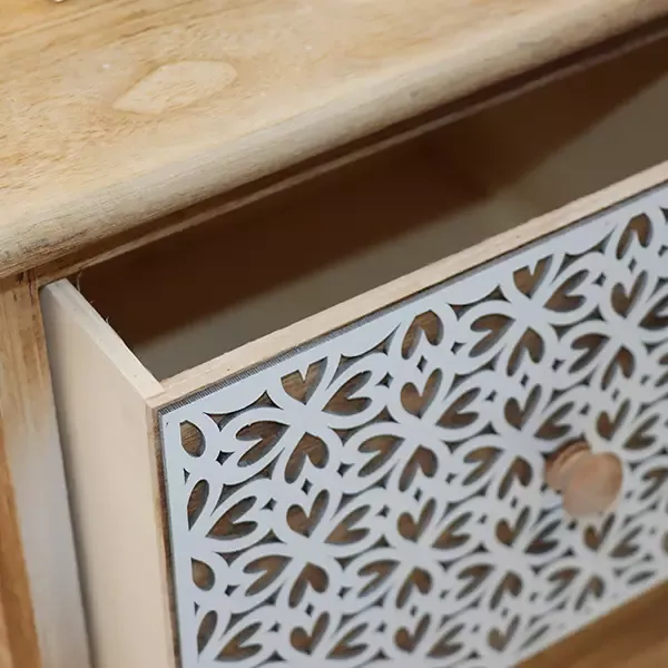 Weva "Luxen" Wood Storage Cabinet With 4 Drawers - Beige product thumbnail 3
