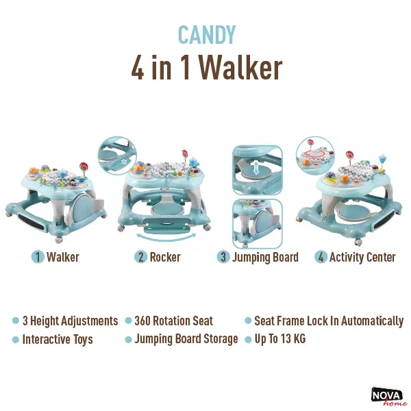 Nova Home Candy 4in1 Baby Walker - Blue product thumbnail 6