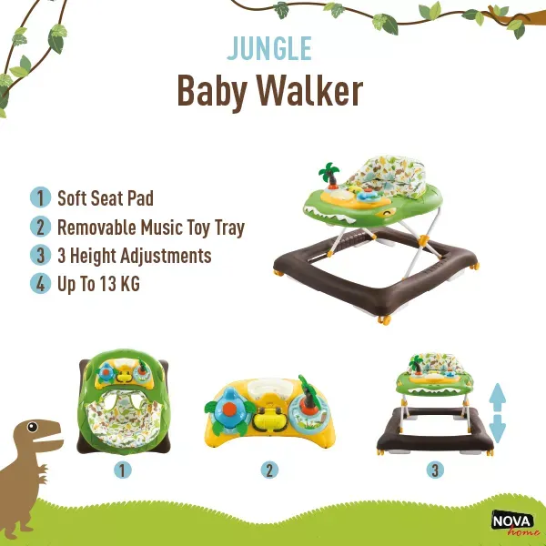 Nova Home Jungle Baby Wallker - Brown product thumbnail 4