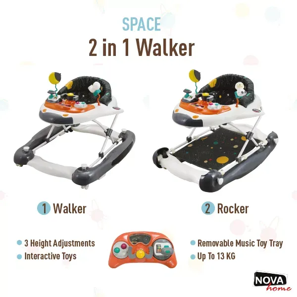 Nova Home Space 2in1 baby Walker - Black product thumbnail 5