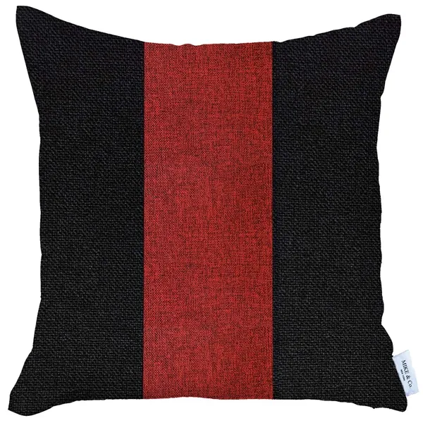 Nova Home Boho Chic Jacquard Cushion Cover - 45x45 cm - Black & Red product thumbnail 4