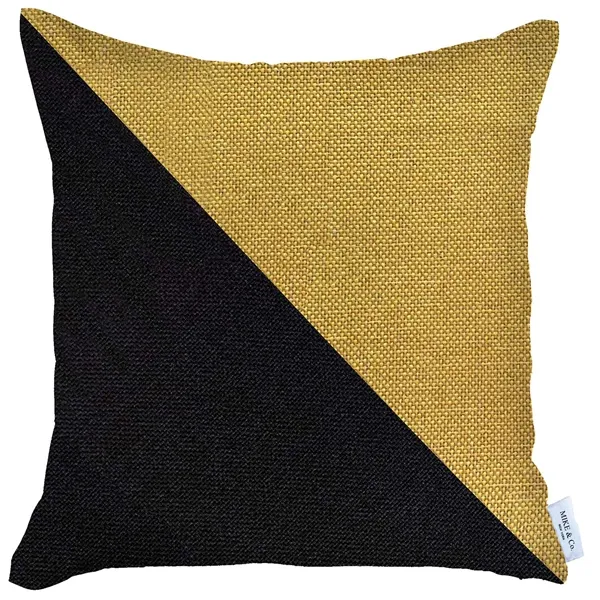 Nova Home Boho Chic Jacquard Cushion Cover - 45x45 cm - Black & yellow product thumbnail 4
