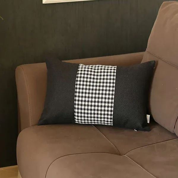 Nova Home Boho Chic Jacquard Cushion Cover - 30x50 cm - Black & White product thumbnail 2
