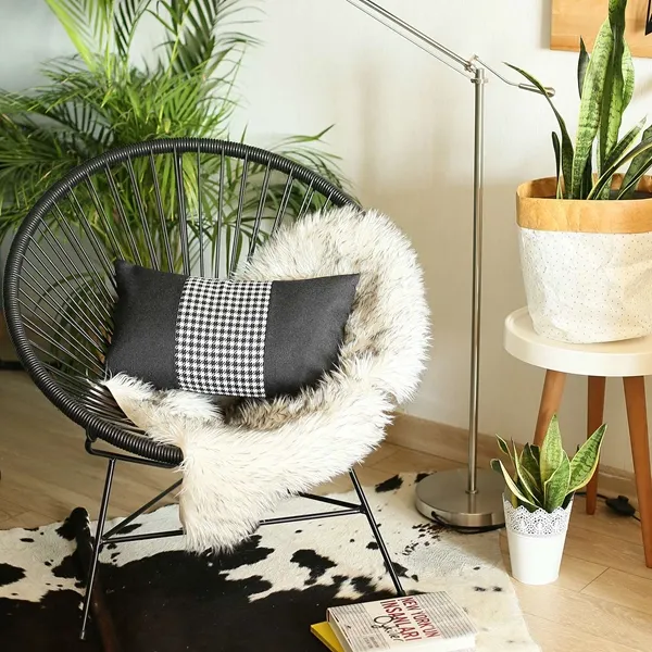 Nova Home Boho Chic Jacquard Cushion Cover - 30x50 cm - Black & White product thumbnail 3