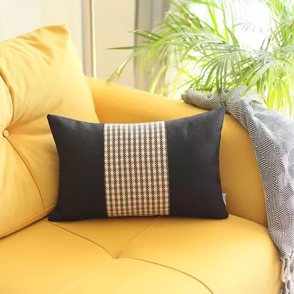 Nova Home Boho Chic Jacquard Cushion Cover - 30x50 cm - Black product thumbnail 2