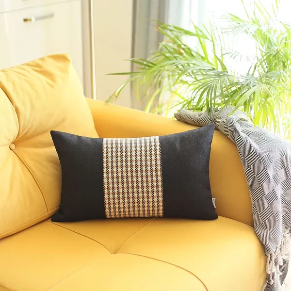 Nova Home Boho Chic Jacquard Cushion Cover - 30x50 cm - Black product thumbnail 3